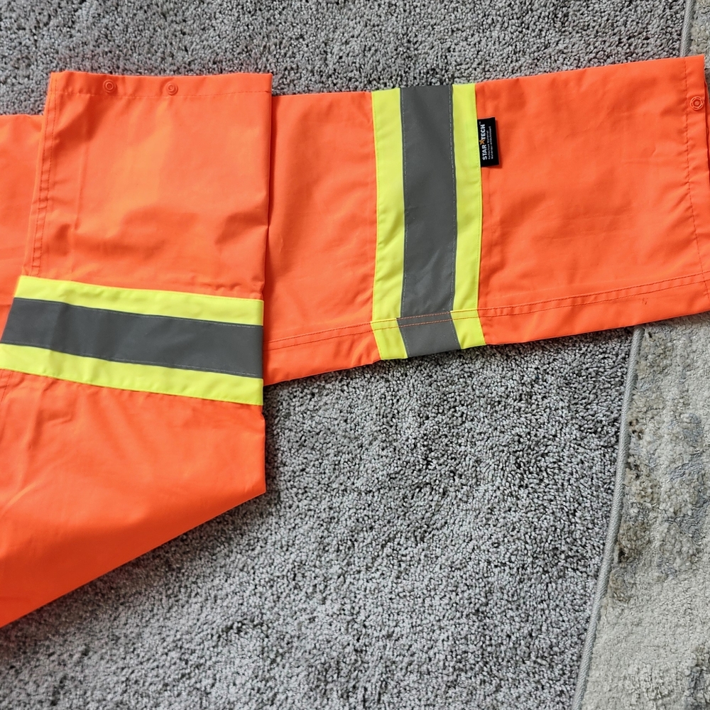 Pioneer High-Visibility Orange Safety Pants Size Medium